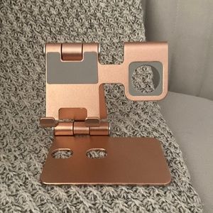 iPhone and Apple Watch charging dock station.